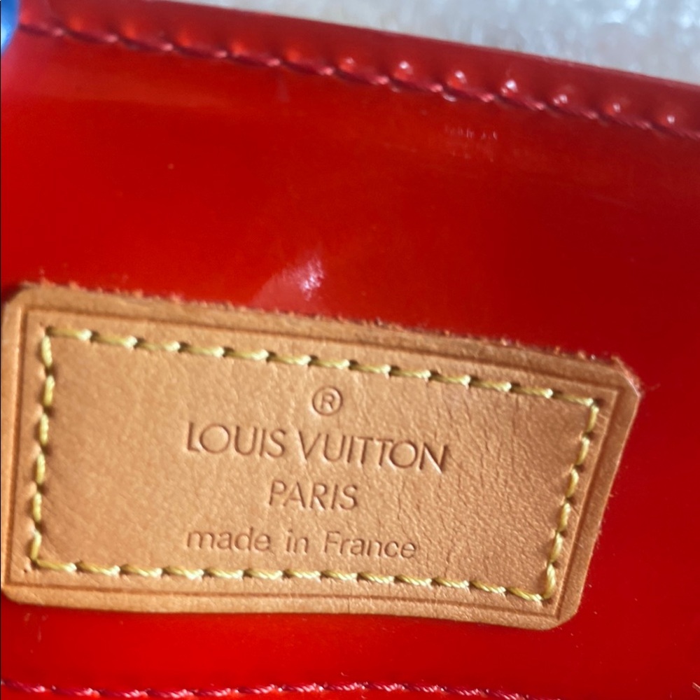 Louis Vuitton Red and Brown Patent Leather Tote - Picture 13 of 15
